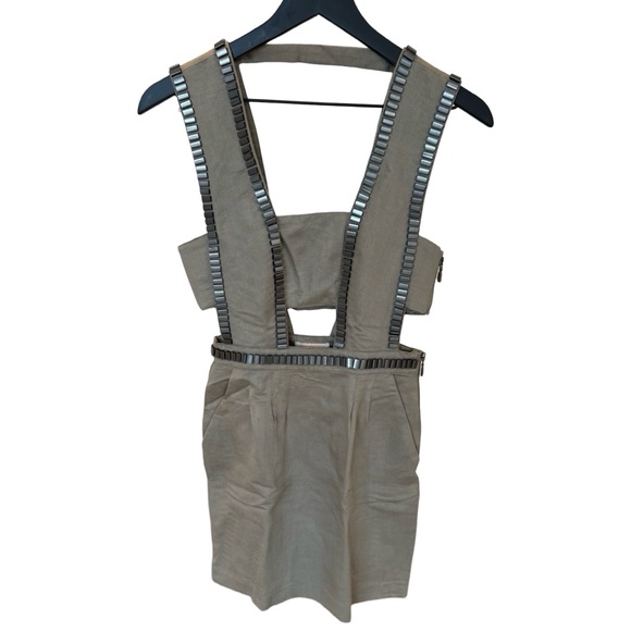 Sass & Bide Embellished Linen Cut Out Mini Dress - Picture 9 of 12